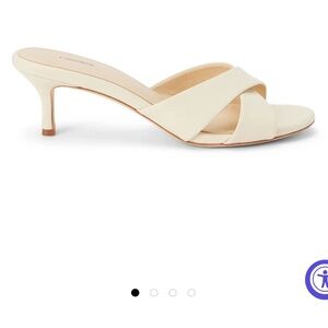 L'AGENCE Aveline Ecru Leather Heels